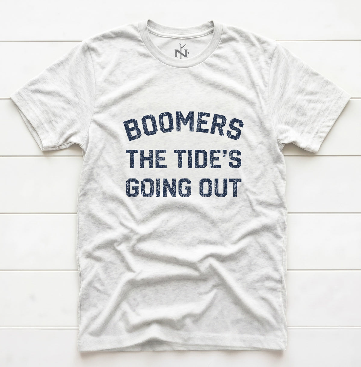 Boomer Low Tide T-Shirt in Solid White Triblend