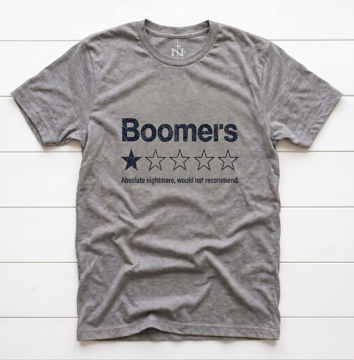 One Star for the Boomers T-Shirt in Grey Triblend