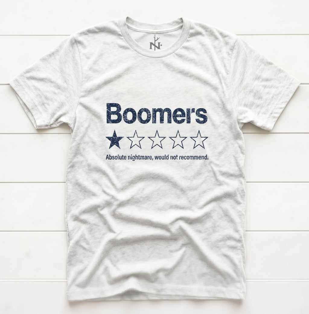 One Star for the Boomers T-Shirt in Solid White Triblend