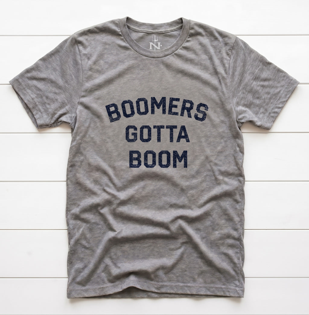 Boomers Gotta Boom T-Shirt in Grey Triblend