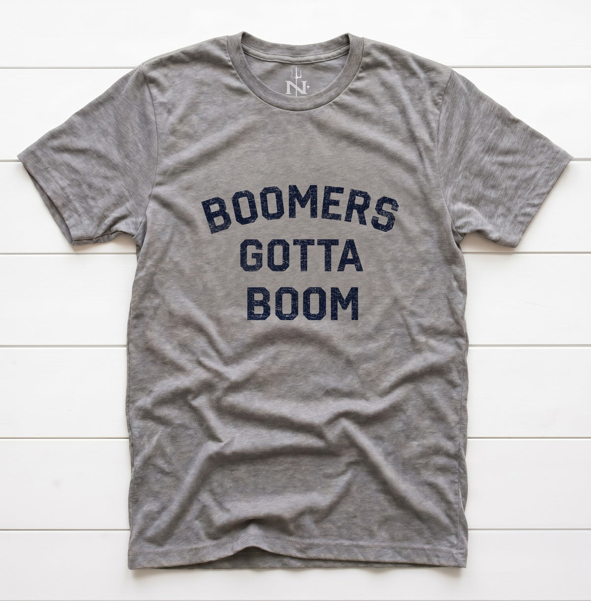 Boomers Gotta Boom T-Shirt in Grey Triblend