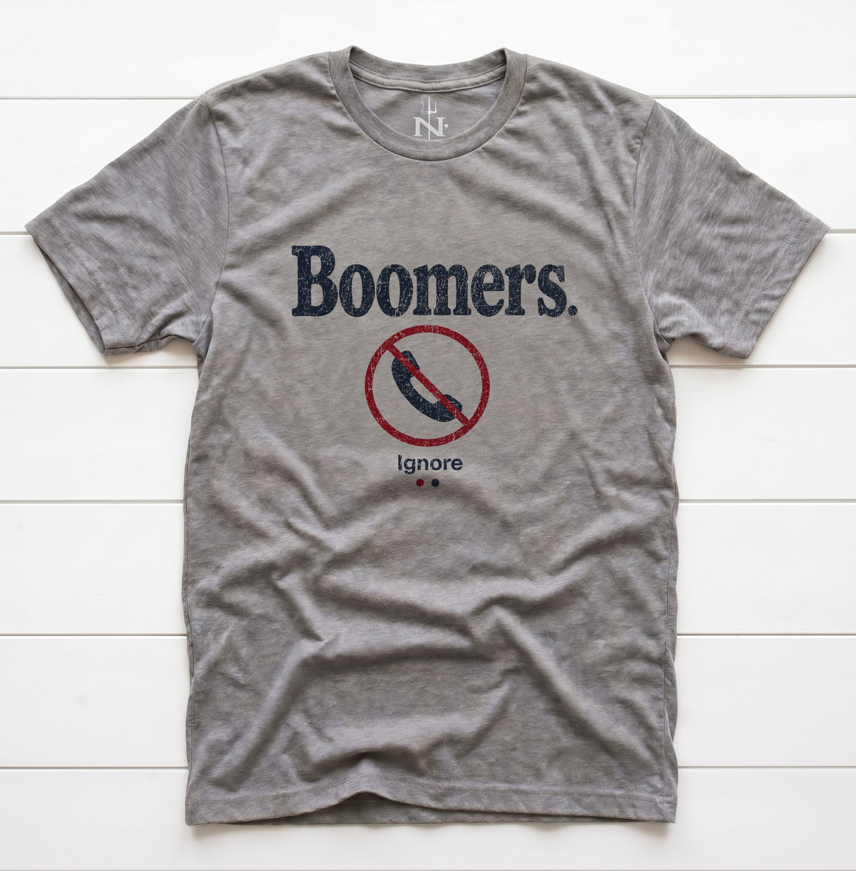 Ignore the Boomers T-Shirt in Grey Triblend