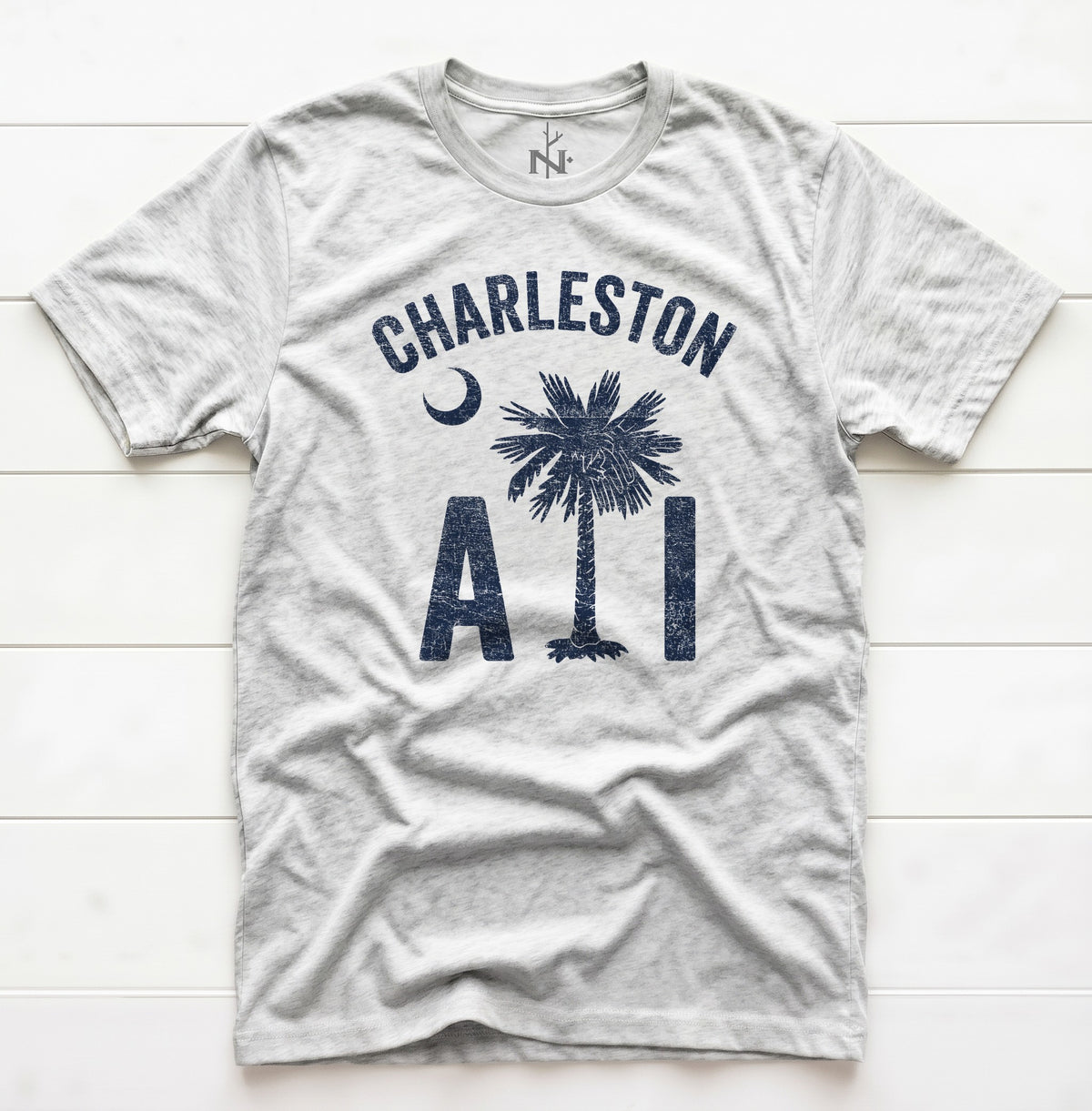 Charleston AI T-Shirt in White Fleck Triblend