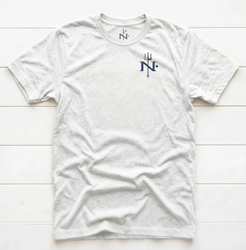 Neptunes Monogram T-Shirt in Solid White Triblend