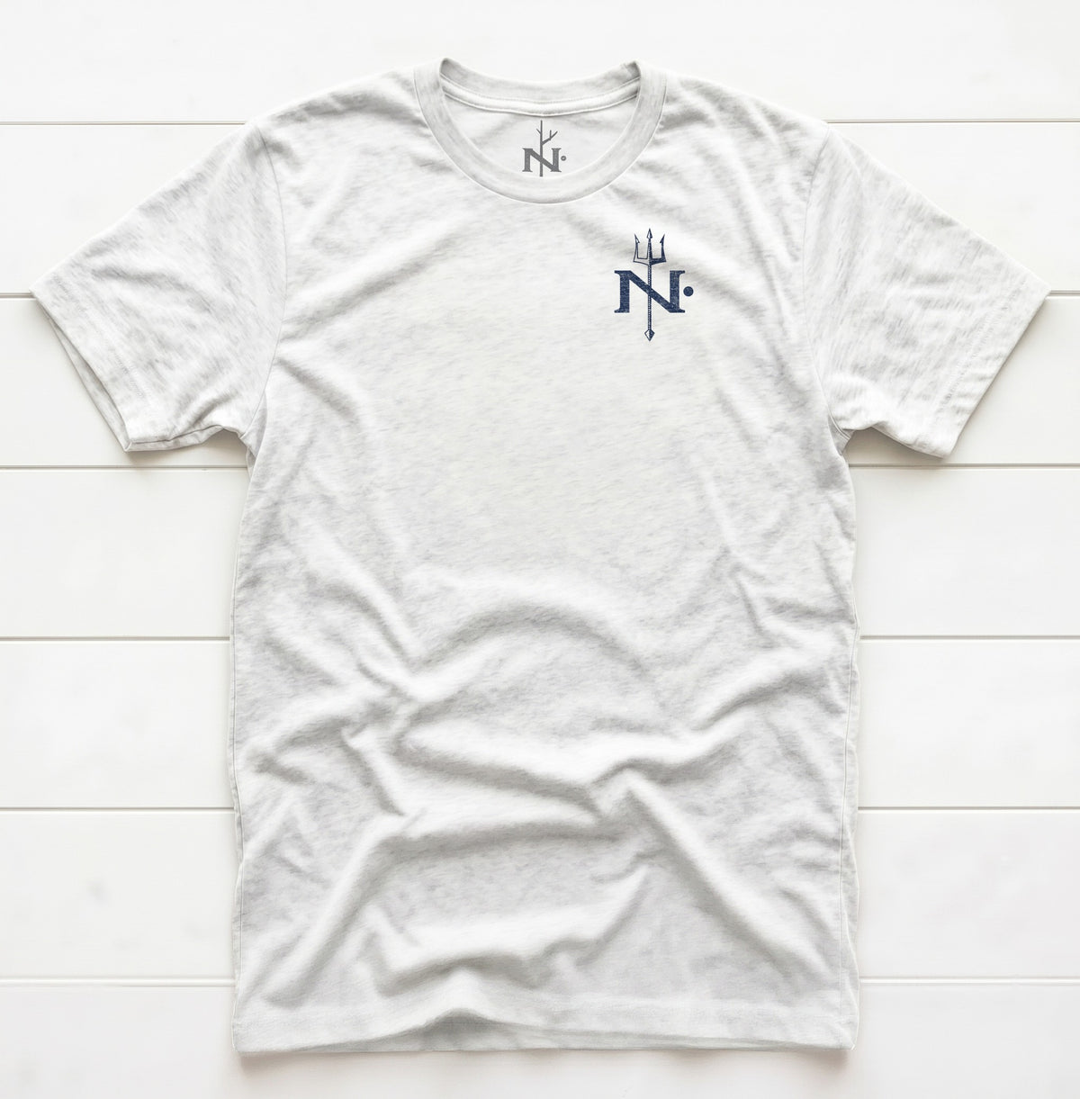 Neptunes Monogram T-Shirt in Solid White Triblend