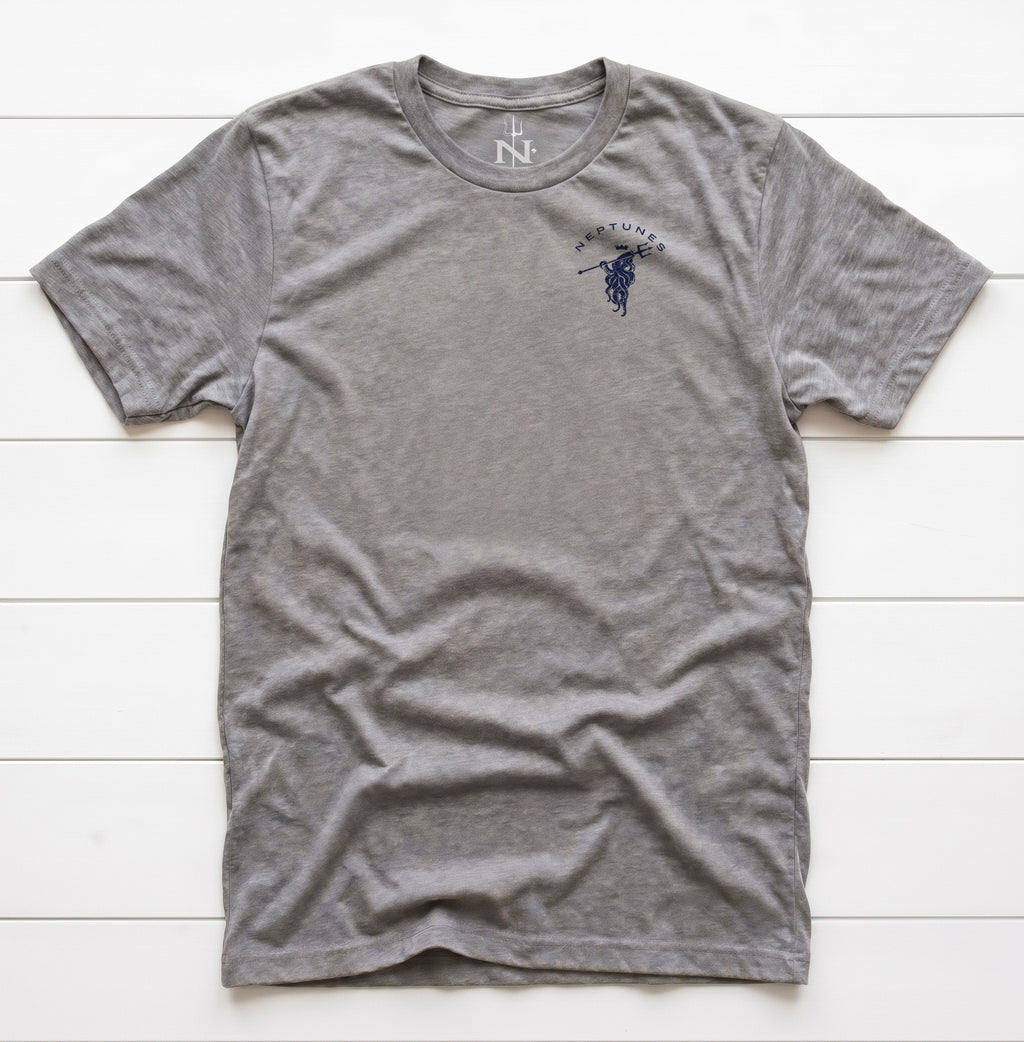 Neptunes Octopus Logo T-Shirt in Grey Triblend