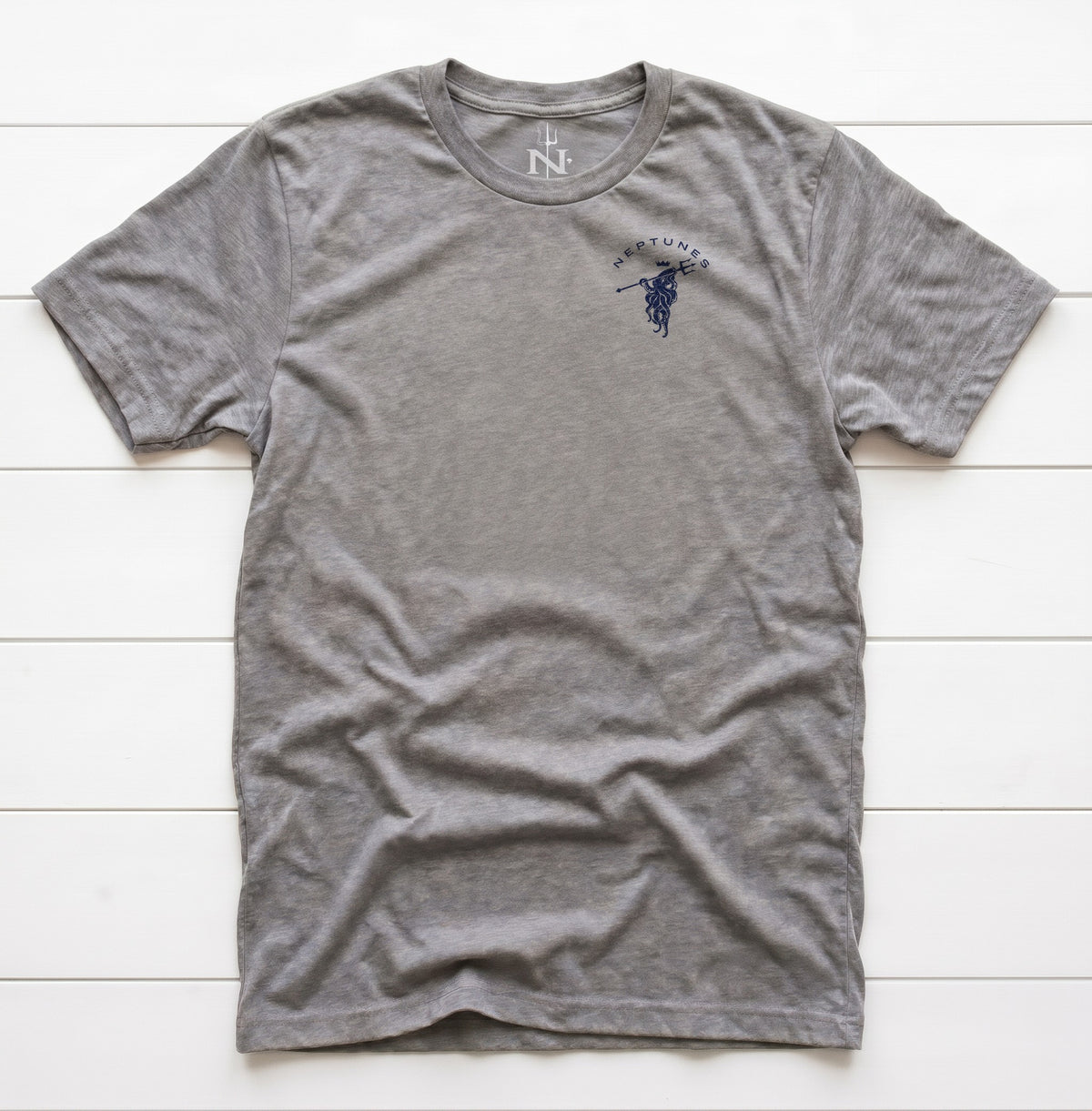 Neptunes Octopus Logo T-Shirt in Grey Triblend